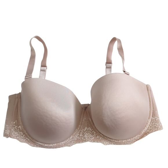 Torrid Bra 42F Multiway Strap Convertible Underwire Lightly Padded Nude Beige - Picture 1 of 5